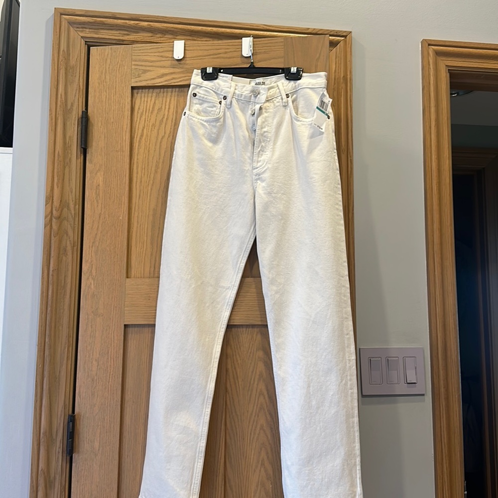 Size 25 brand new white AGOLDE jeans - high rise straight